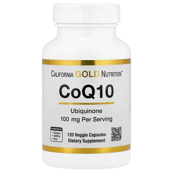 California Gold Nutrition CoQ10 USP Ubiquinone 100mg Veggie Capsules Heart Support