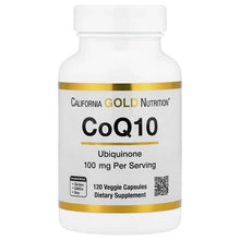 Load image into Gallery viewer, California Gold Nutrition CoQ10 USP Ubiquinone 100mg Veggie Capsules Heart Support