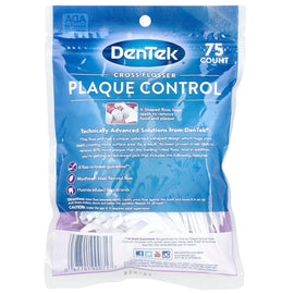 DenTek Cross Flosser: Plaque Control, Mouthwash Blast, 75 X-Shaped Floss Picks for Superior Clean
