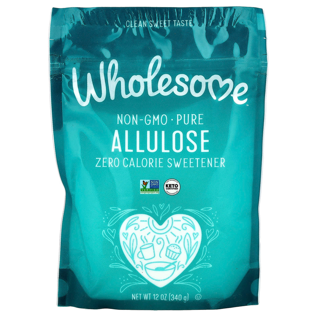 Wholesome Allulose Pure Zero Calorie Sweetener, Non-GMO, Keto, Vegan, 12 oz