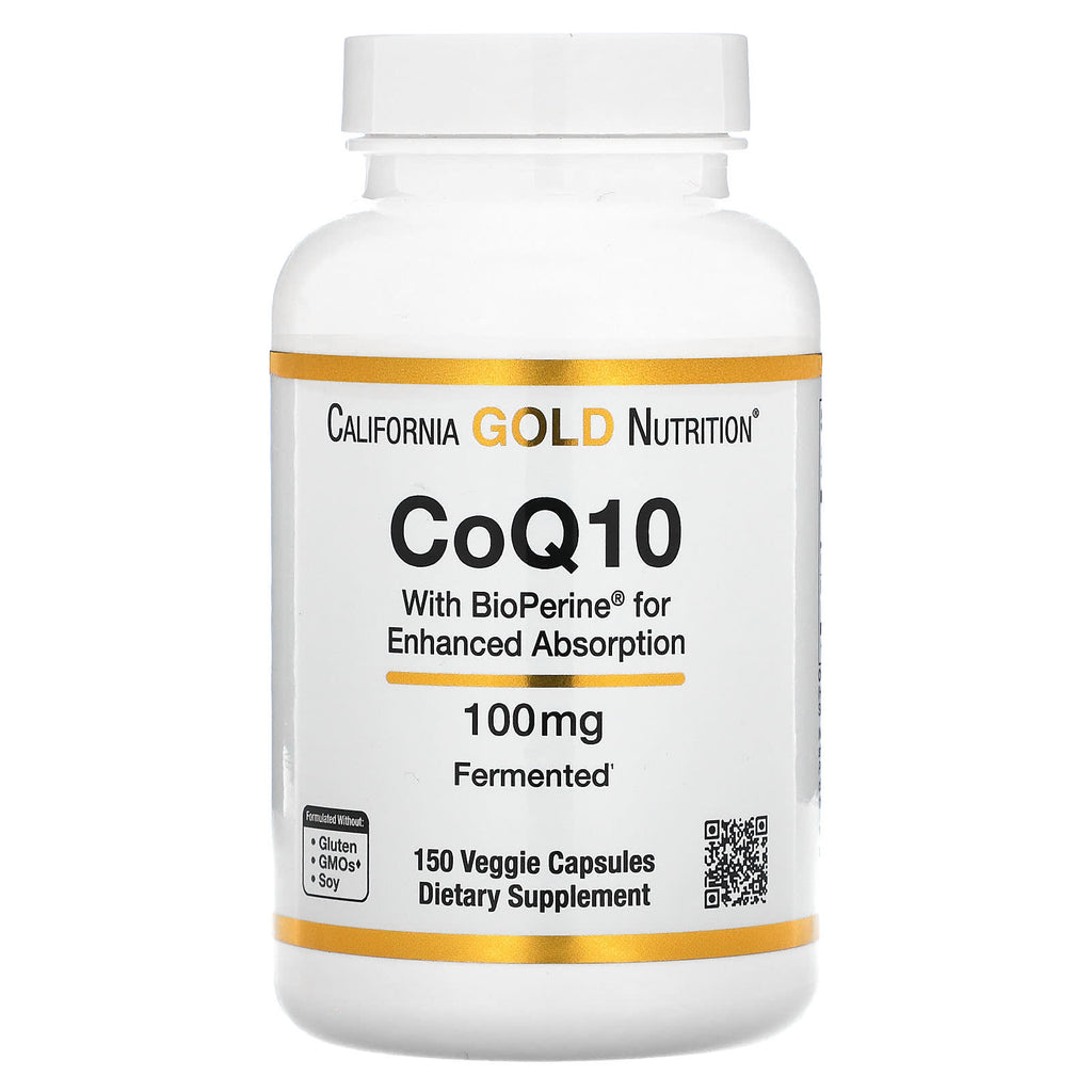 California Gold CoQ10 with BioPerine 100mg Veggie Capsules 150 Count