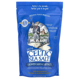 Celtic Sea Salt Light Grey Vital Mineral Blend, Unrefined, Kosher, 1 Pound Bag