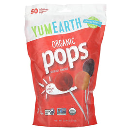 YumEarth Organic Assorted Fruit Pops: 50 Allergy-Friendly Lollipops, 10.9 oz