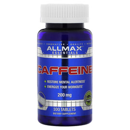 ALLMAX Essentials 200mg Caffeine Tablets: Boost Mental Alertness and Energy, 100 Count
