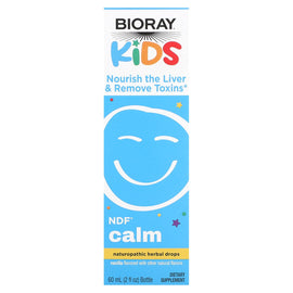 Bioray Kids NDF Calm Vanilla Drops: Liver Support, Stress Relief, Detox, 2 fl oz