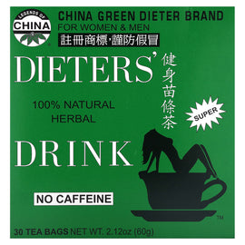 Uncle Lee's Natural Herbal Dieter's Tea: Caffeine-Free Wellness Drink, 30 Tea Bags