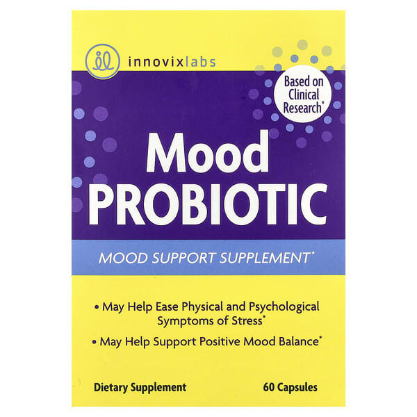 InnovixLabs Advanced Mood Probiotic: Stress Support with Clinically Studied Strains, 60 Capsules