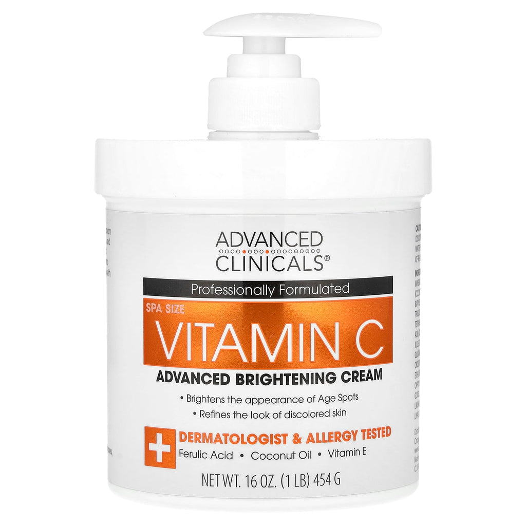 Advanced Clinicals Vitamin C Brightening Cream - Reduce Age Spots & Discoloration