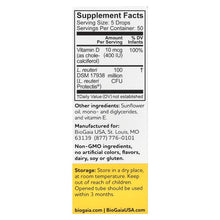 Load image into Gallery viewer, BioGaia Protectis Baby Probiotic Drops with Vitamin D3 for Digestive Comfort