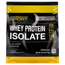 Load image into Gallery viewer, California Gold Nutrition Sport Unflavored Whey Protein Isolate, 5lb for Muscle Growth &amp; Recovery