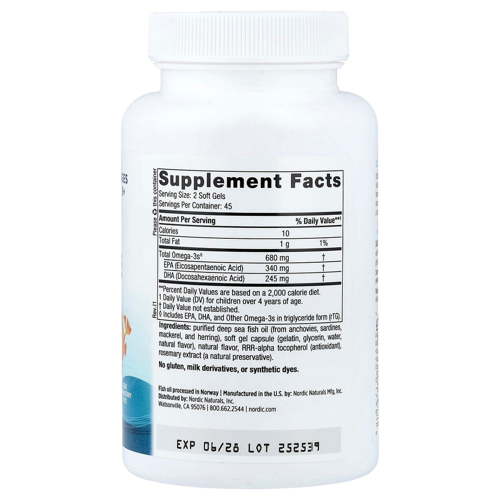 Nordic Naturals Ultimate Omega Junior Strawberry Mini Soft Gels for Ages 6+