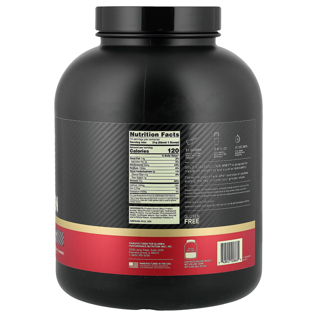 Premium Gold Standard 100% Whey Protein Double Rich Chocolate 5.05lb Muscle Recovery