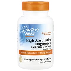 Doctor's Best High Absorption Magnesium Lysinate Glycinate for Muscle Relaxation