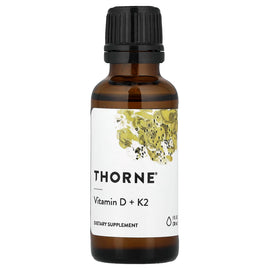 Thorne Vitamin D3 K2 Liquid Drops: Optimal Bone, Immune, Cardiovascular Health Support