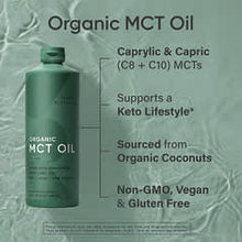 Load image into Gallery viewer, Sports Research Organic MCT Oil: Pure Energy, Brain &amp; Body Fuel, Keto &amp; Vegan, 32 fl oz