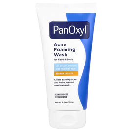 PanOxyl Maximum Strength 10% Benzoyl Peroxide Acne Foaming Wash for Face & Body