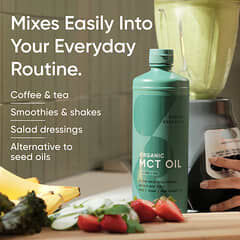 Sports Research Organic MCT Oil: Pure Energy, Brain & Body Fuel, Keto & Vegan, 32 fl oz