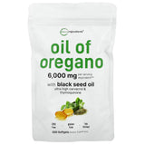 Potent Oil of Oregano Black Seed Oil 6000mg 300 Softgels Immune Support