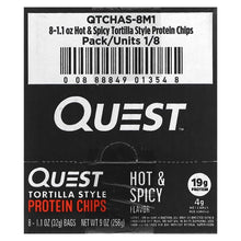 Load image into Gallery viewer, Quest Nutrition Hot &amp; Spicy Tortilla Style Protein Chips - High Protein Low Carb Snack 8-Pack