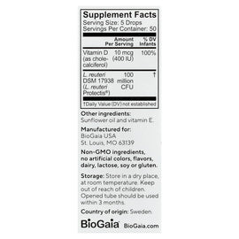 BioGaia Protectis Baby Probiotic Drops with Vitamin D3 Colic Support