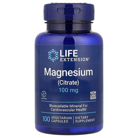 Life Extension Magnesium Citrate 100mg - 100 Vegetarian Capsules for Wellness