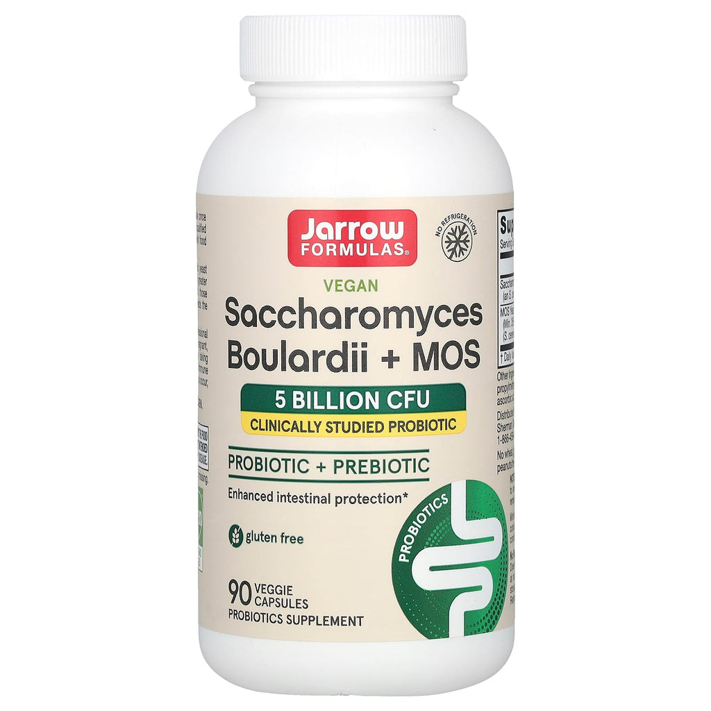 Jarrow Formulas Vegan Saccharomyces Boulardii + MOS Probiotic, 5 Billion CFU