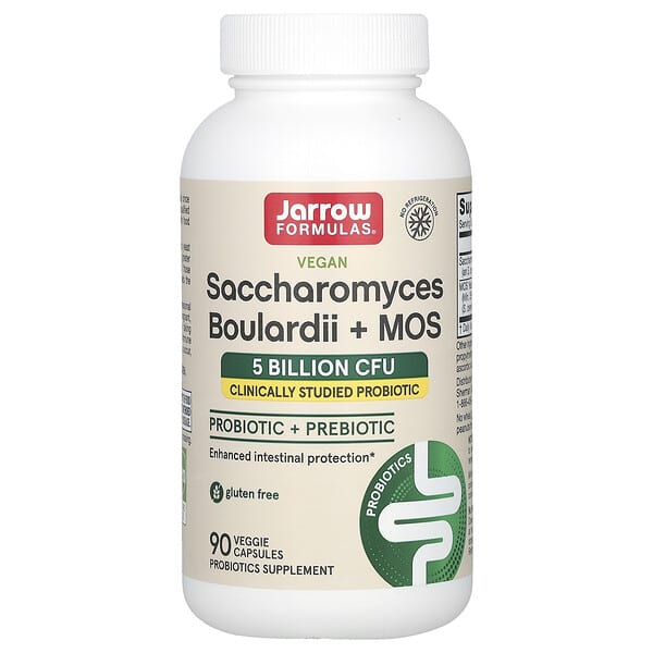 Jarrow Formulas Vegan Saccharomyces Boulardii + MOS Probiotic, 5 Billion CFU