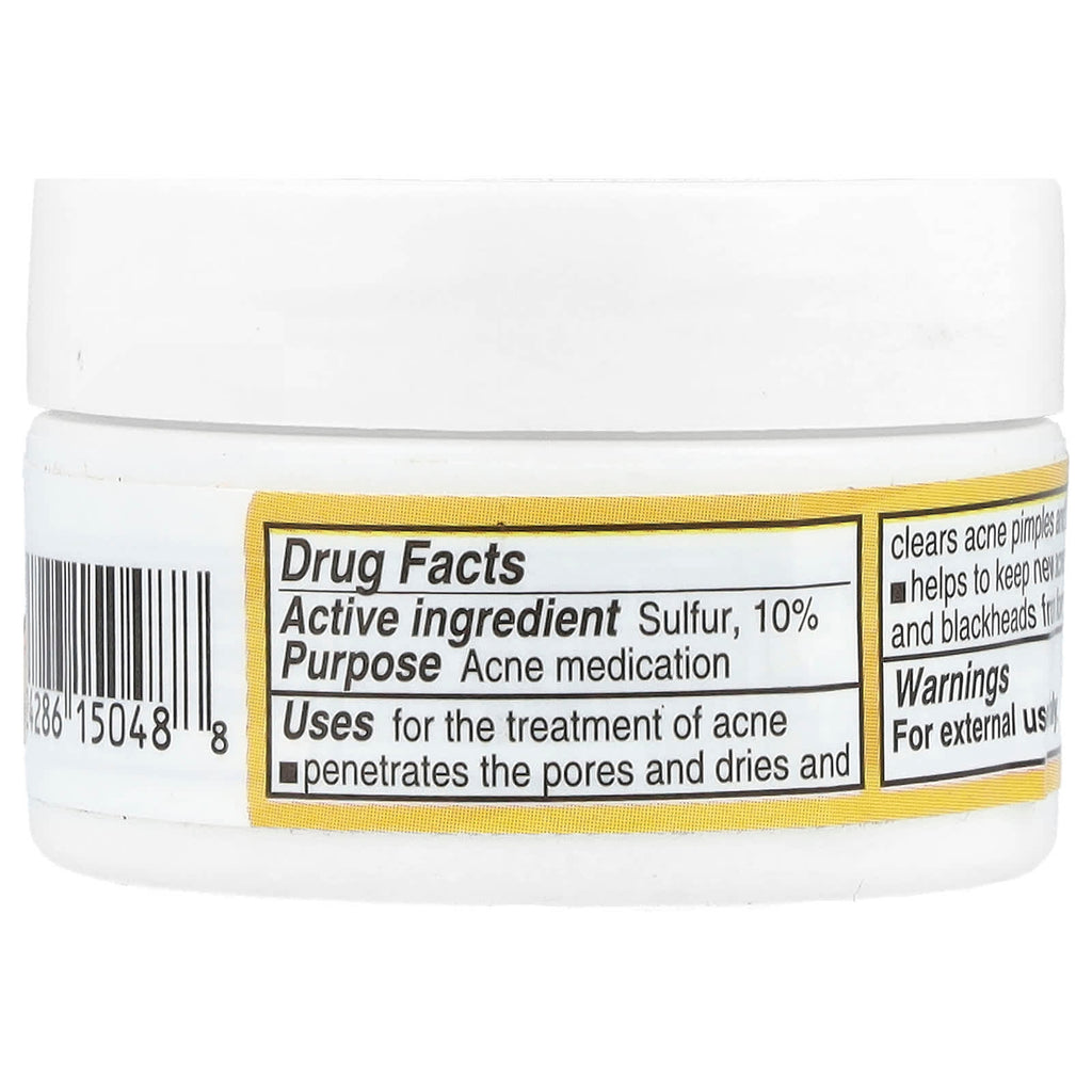 De La Cruz Maximum Strength 10% Sulfur Acne Treatment Ointment, 0.21 Oz