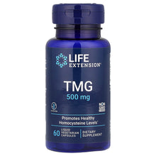 Load image into Gallery viewer, Life Extension TMG 500mg Trimethylglycine, 60 Liquid Vegetarian Capsules Homocysteine Support