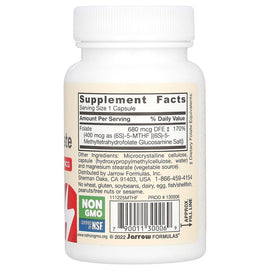 Jarrow Formulas Vegan Methyl Folate 400 mcg: Highly Bioactive Folate for Optimal Health