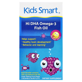 Kids Smart DHA Omega-3 Fish Oil Burstlets for Kids, Fruit Flavor, 30 Count