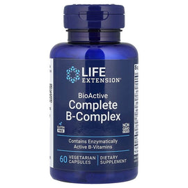 Life Extension BioActive Complete B-Complex: Energy & Metabolism Support, 60 Vegetarian Capsules