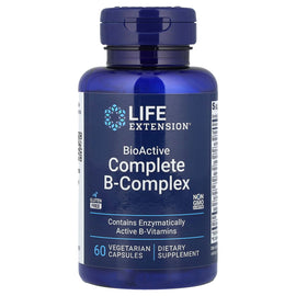Life Extension BioActive Complete B-Complex: Energy & Metabolism Support, 60 Vegetarian Capsules