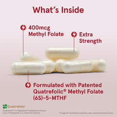 Jarrow Formulas Vegan Methyl Folate 400 mcg: Highly Bioactive Folate for Optimal Health