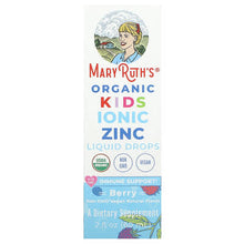 Load image into Gallery viewer, MaryRuth&#39;s Organic Kids Ionic Zinc Liquid Drops - Berry Flavor for Immune Support