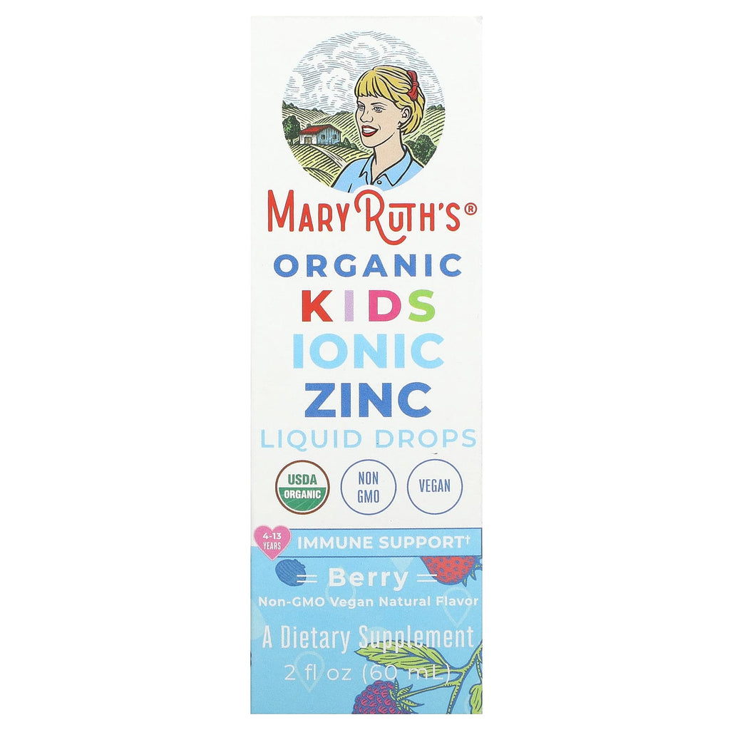 MaryRuth's Organic Kids Ionic Zinc Liquid Drops - Berry Flavor for Immune Support