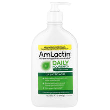 Load image into Gallery viewer, AmLactin Daily Nourish 12% Lactic Acid Lotion for Soft, Smooth Skin