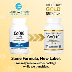 California Gold Nutrition CoQ10 Ubiquinone 100mg, 120 Veggie Capsules for Heart Health