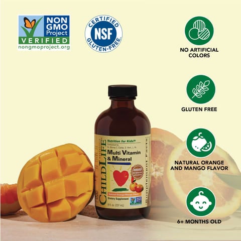 ChildLife Essentials Liquid Vitamin C for Kids, Natural Orange Immune Support