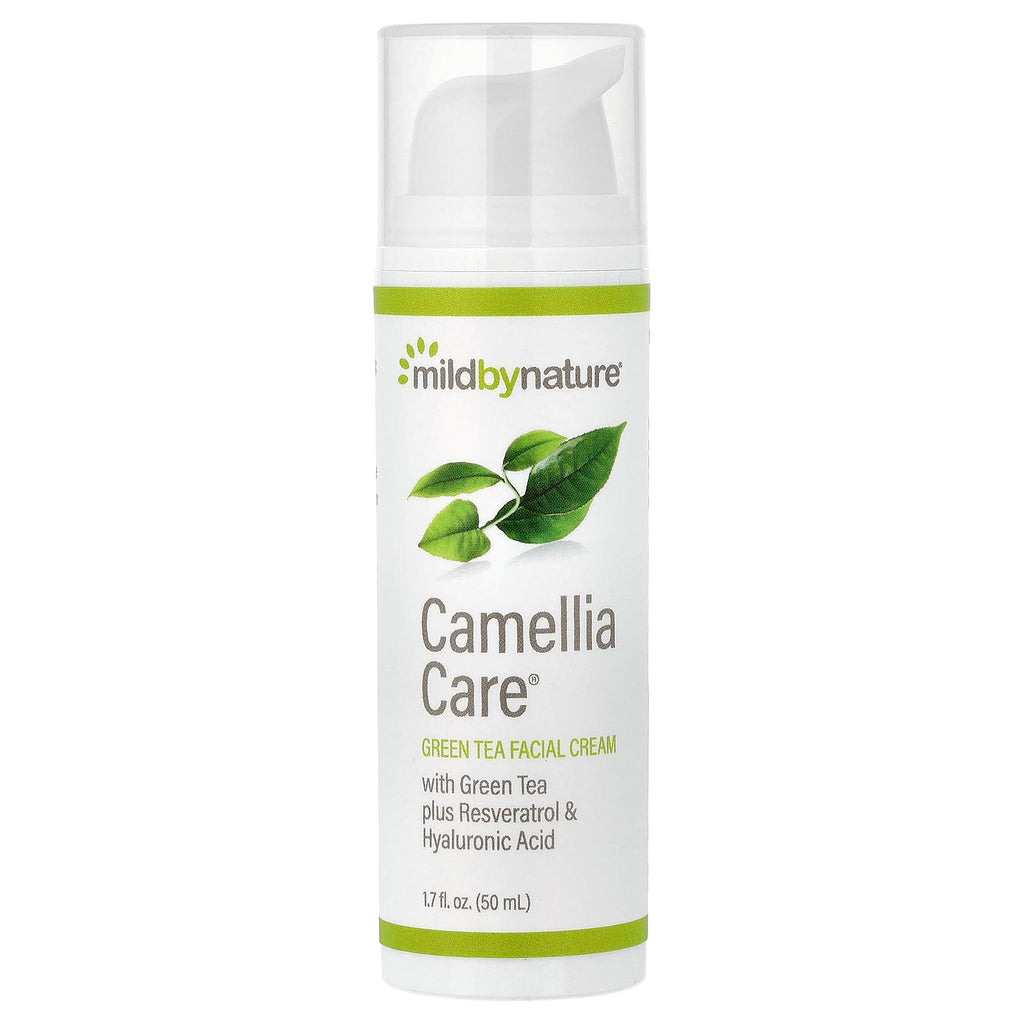 Mild By Nature Camellia Care Green Tea Skin Cream with Resveratrol & Hyaluronic Acid
