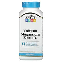 Load image into Gallery viewer, 21st Century Calcium Magnesium Zinc + D3 Bone &amp; Immune Support Formula, 250 Tablets