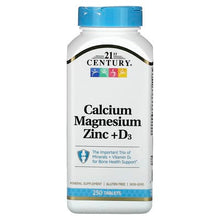 Load image into Gallery viewer, 21st Century Calcium Magnesium Zinc + D3 Bone &amp; Immune Support Formula, 250 Tablets