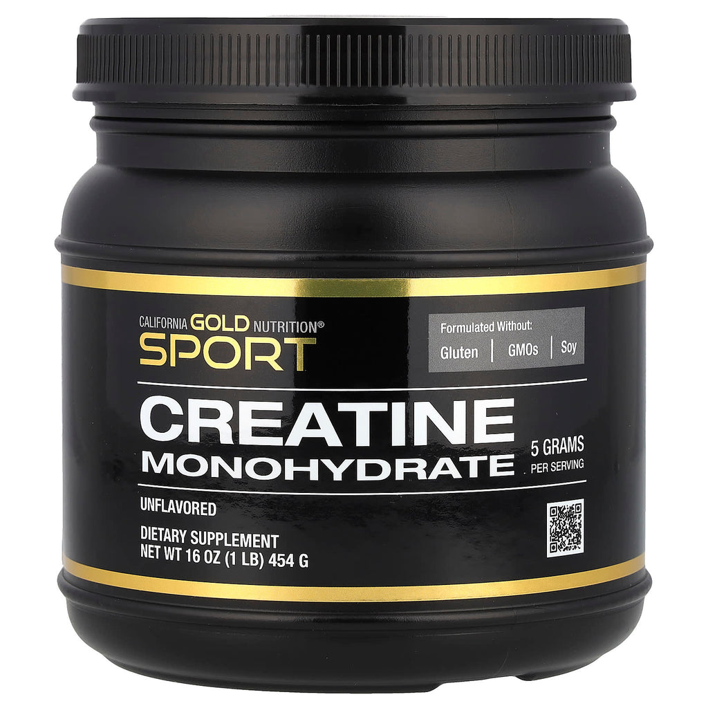 California Gold Nutrition Sport Unflavored Micronized Creatine Monohydrate Powder 1lb