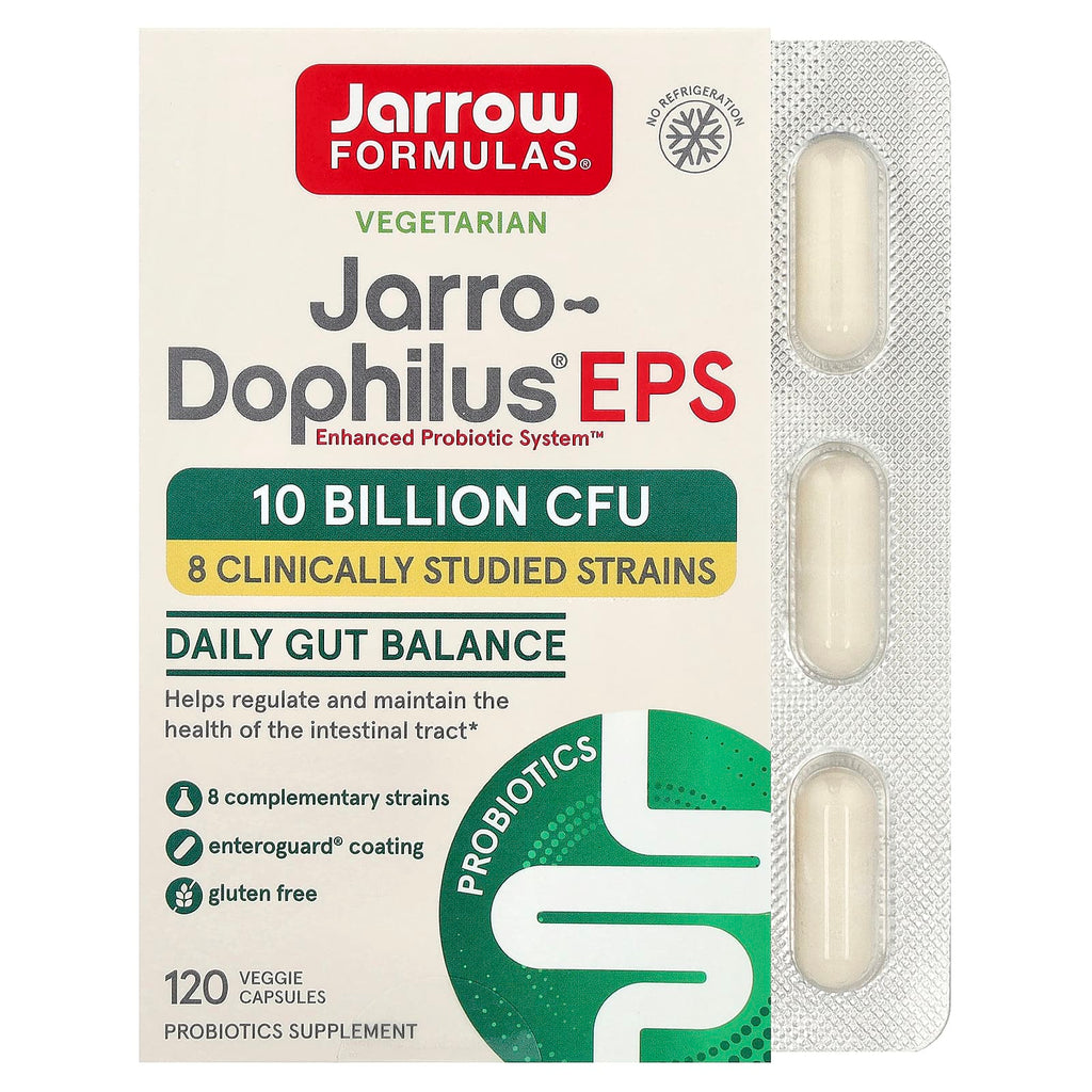 Jarrow Formulas Jarro-Dophilus EPS: 10 Billion CFU Daily Gut Balance Probiotic Supplement