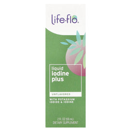 Life-flo Liquid Iodine Plus Drops: Essential Thyroid Health, Metabolism, Skin, Hair, Nails