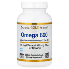 Load image into Gallery viewer, California Gold Nutrition Omega 800 Ultra-Concentrated KD-Pur Triglyceride Fish Oil 90 Softgels