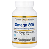 California Gold Nutrition Omega 800 Ultra-Concentrated KD-Pur Triglyceride Fish Oil 90 Softgels