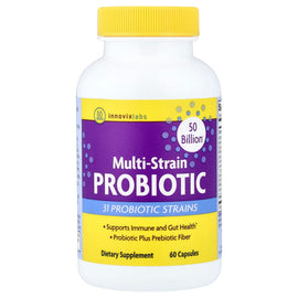 InnovixLabs High-Potency Multi-Strain Probiotic: 50 Billion CFU for Gut Health, 60 Capsules