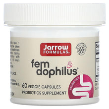 Load image into Gallery viewer, Jarrow Formulas Vegan Fem Dophilus Probiotic, 1 Billion CFU, 60 Veggie Capsules