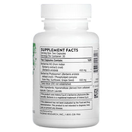 Thorne Berberine 60 Capsules: Dual-Action Phytosome for Heart & GI Health